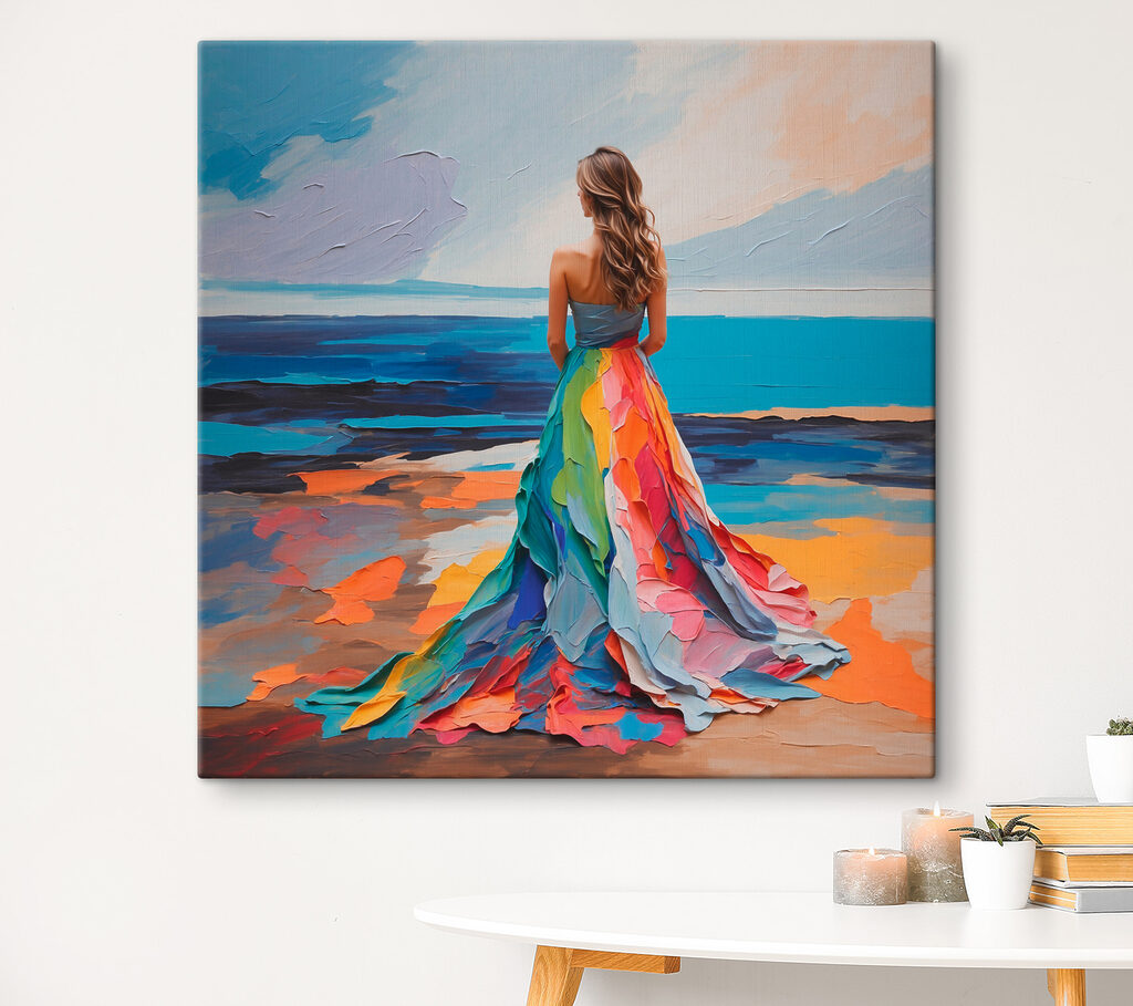 Haar jurk brengt kleur — interieur 2
