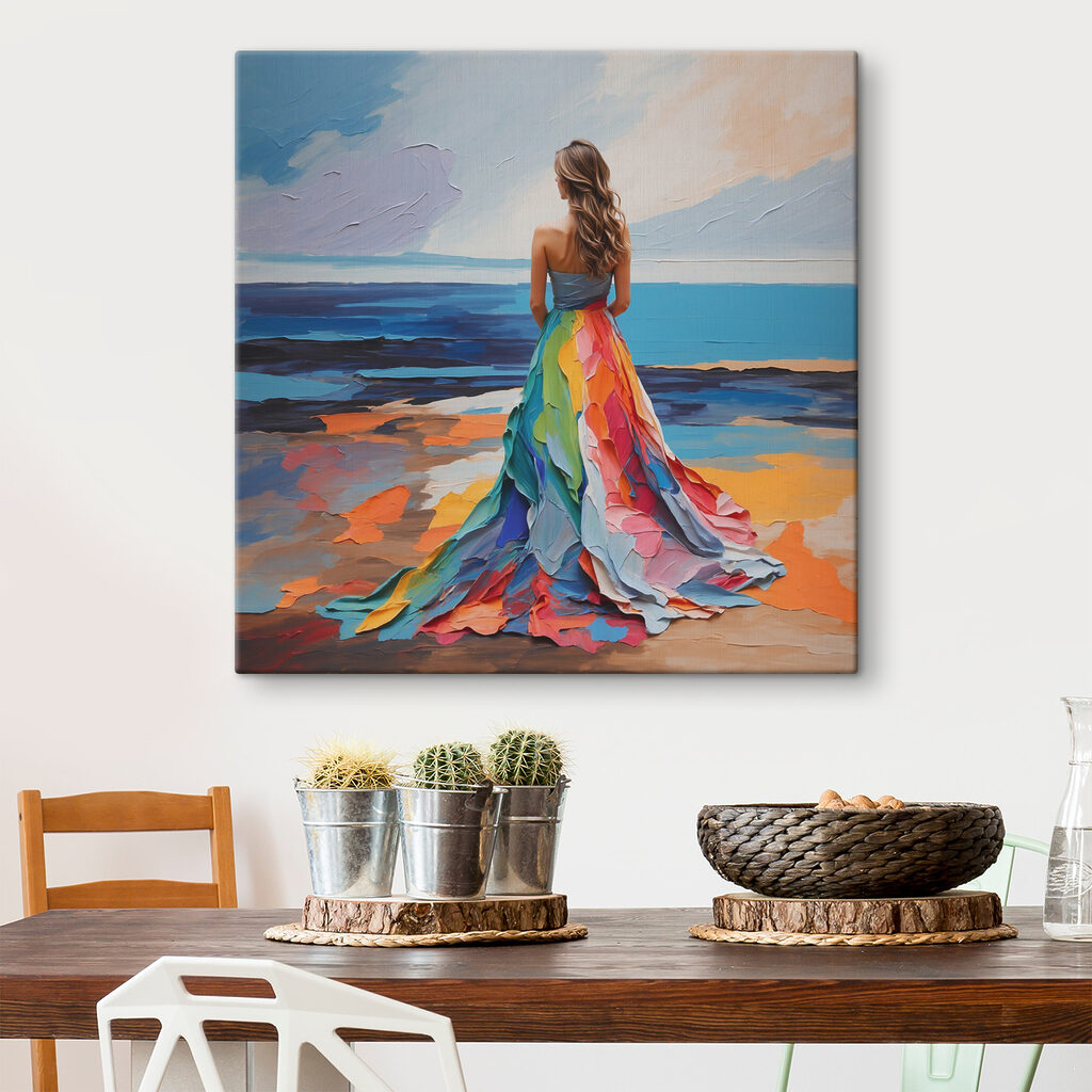 Haar jurk brengt kleur — interieur 3