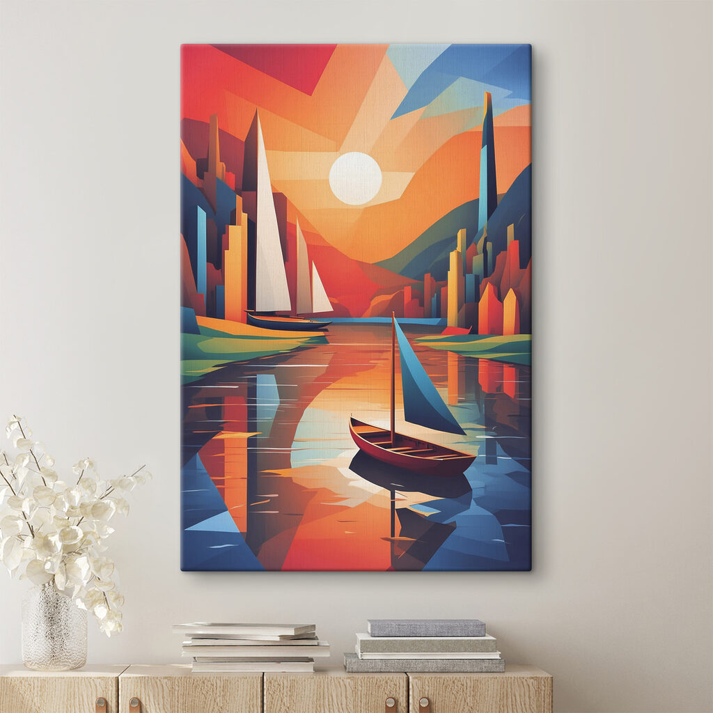 Haven in hoekige kleuren — interieur 1