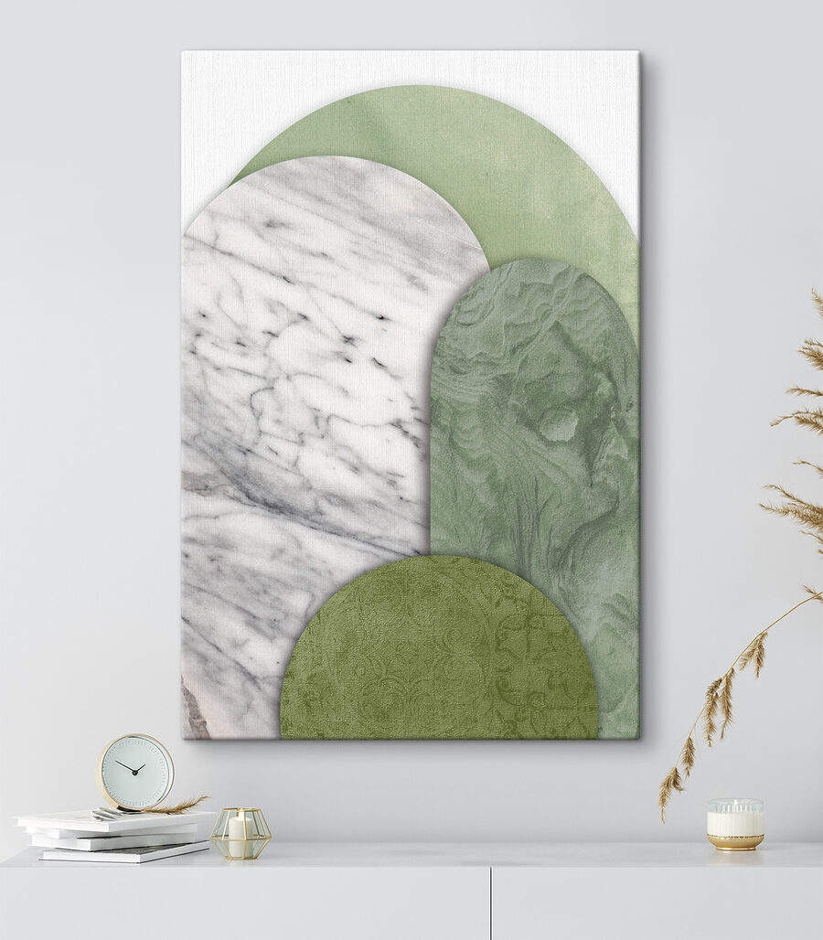 Groene rondingen, witte aders — interieur 2