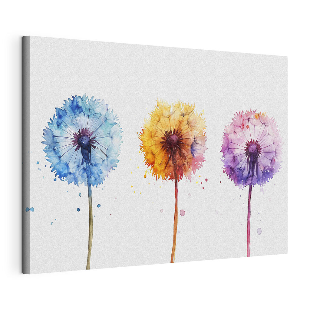 Drie pluisbollen in aquarel — productweergave