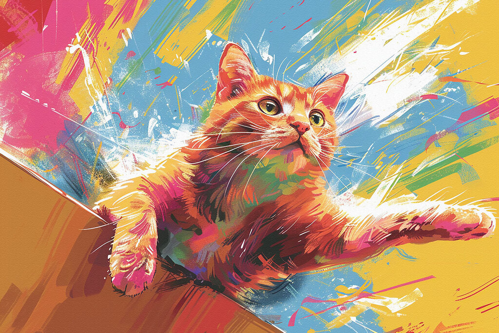 Katje springt door kleur — volledig ontwerp