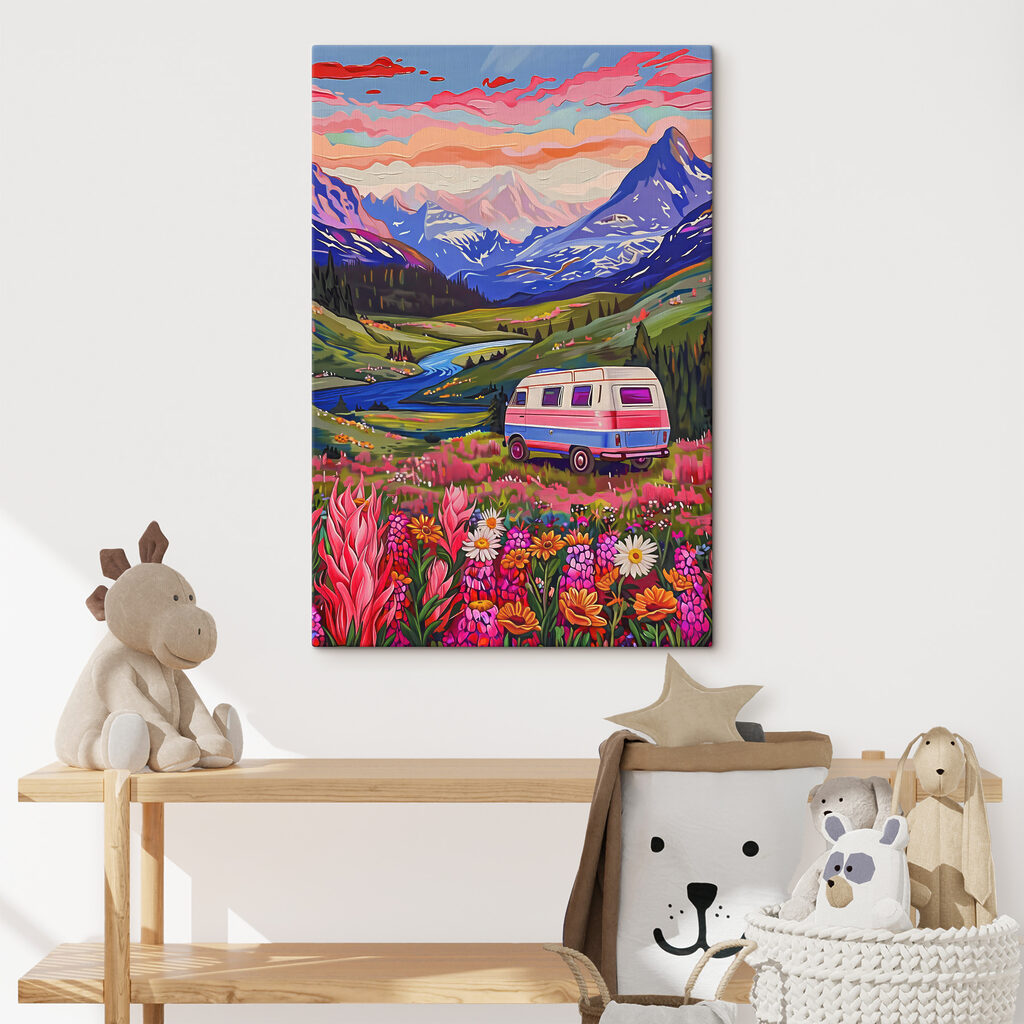 Kamperen tussen bergbloemen — interieur 1