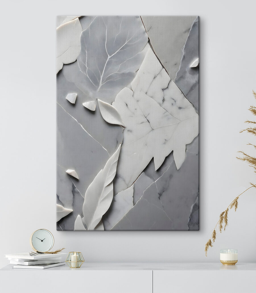 Blad tussen witte scherven — interieur 2