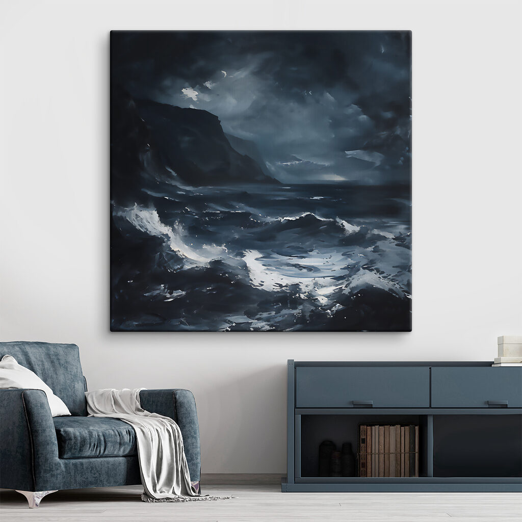 Golven onder zware wolken — interieur 1