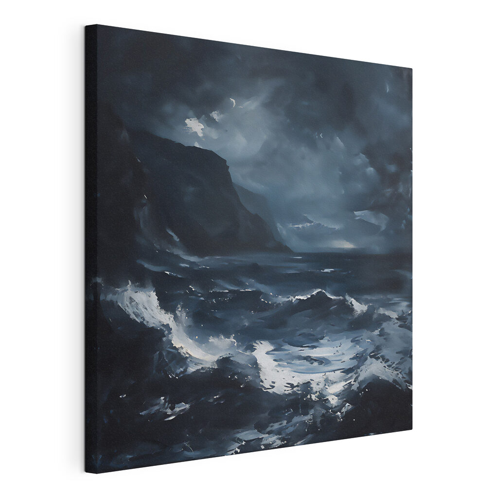 Golven onder zware wolken — productweergave