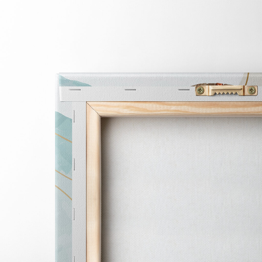 Dromenvanger met blauwe veren — achterkant