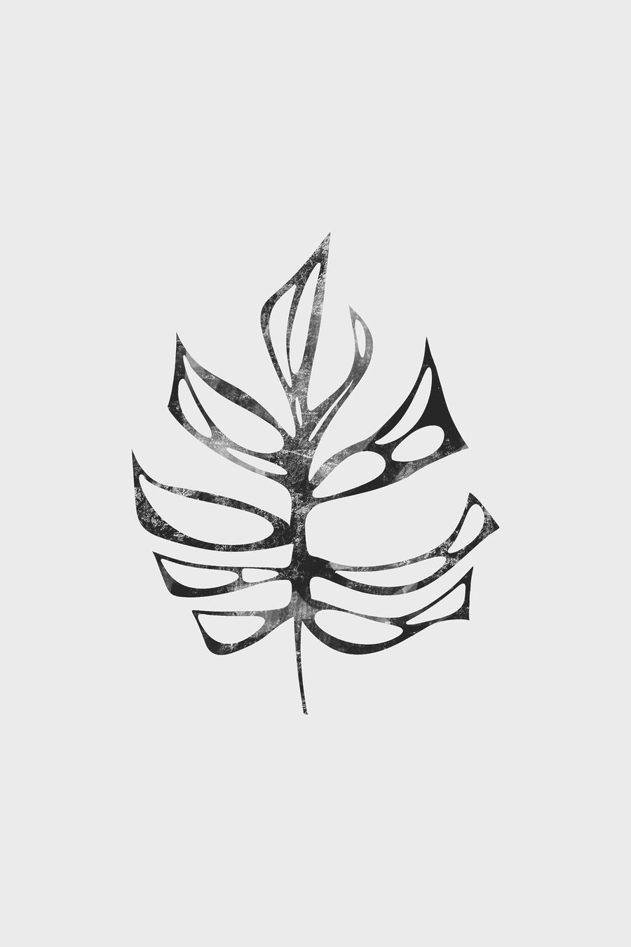 Een blad in inkt — volledig ontwerp