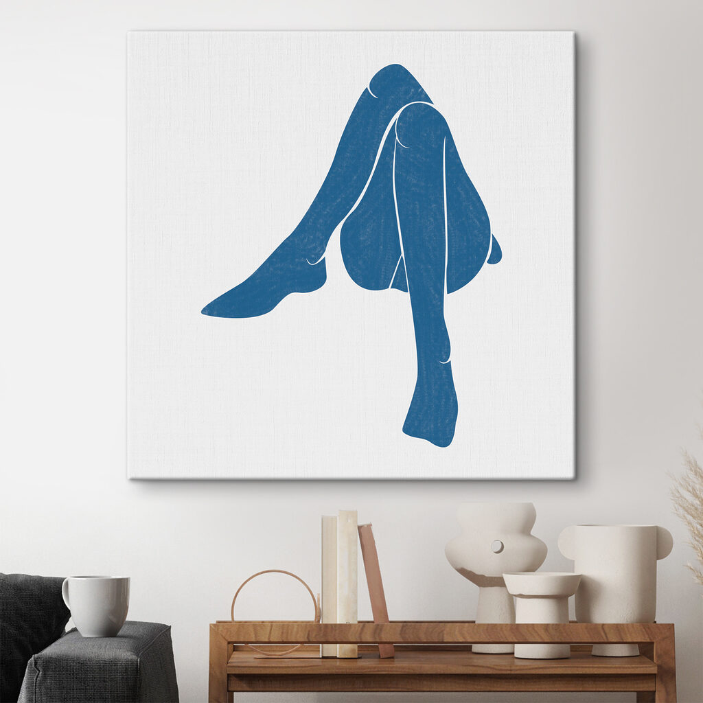 Benen in diepblauw — interieur 1