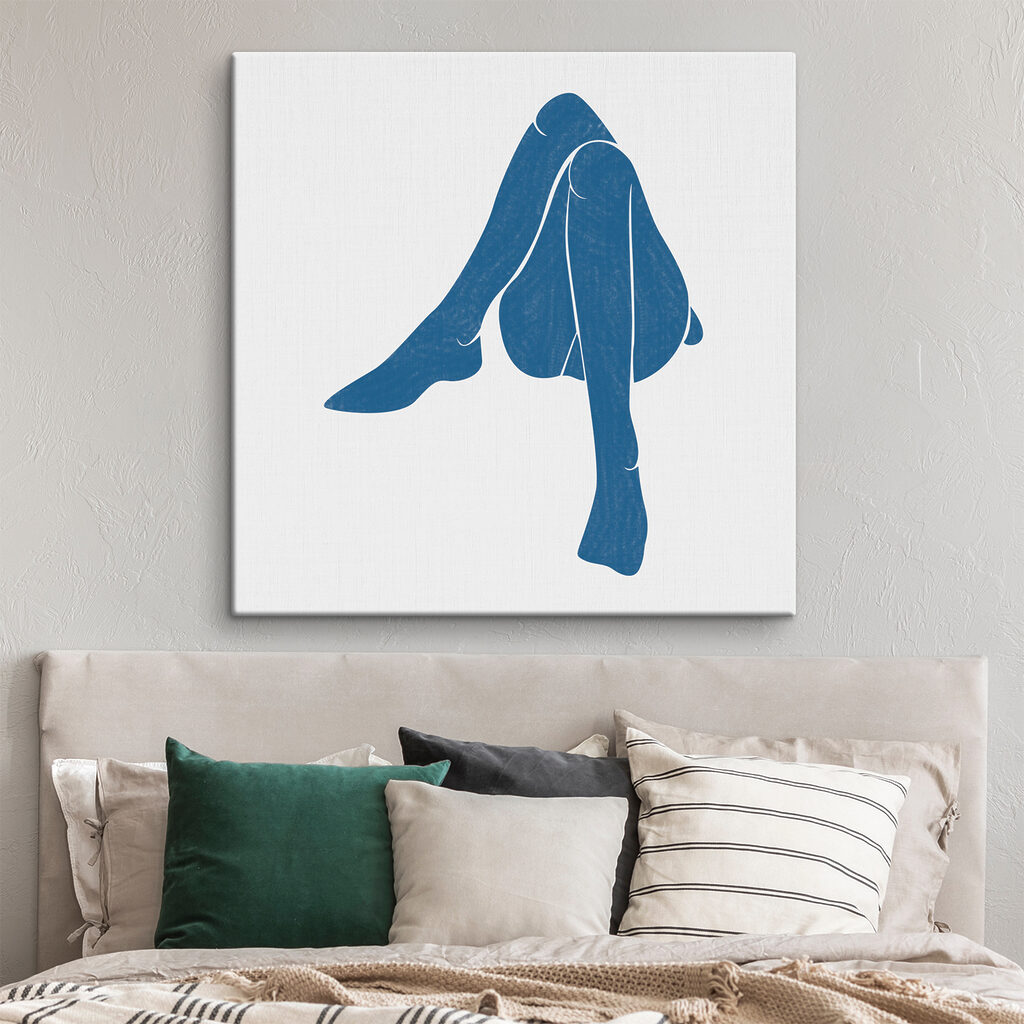 Benen in diepblauw — interieur 2