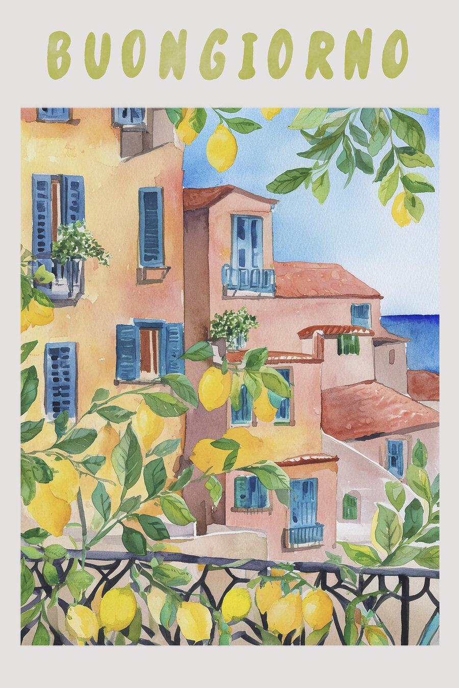 Buongiorno op het balkon — volledig ontwerp