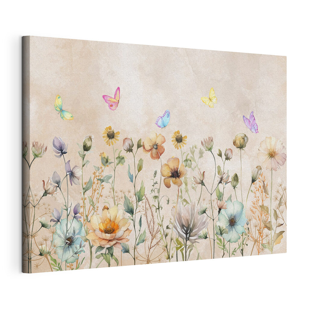 Vlinders boven de bloemenweide — productweergave