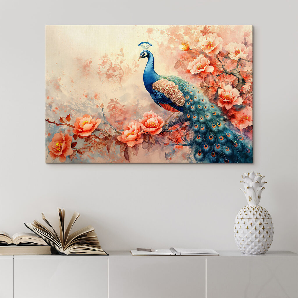 Pauw tussen perzikbloesem — interieur 2