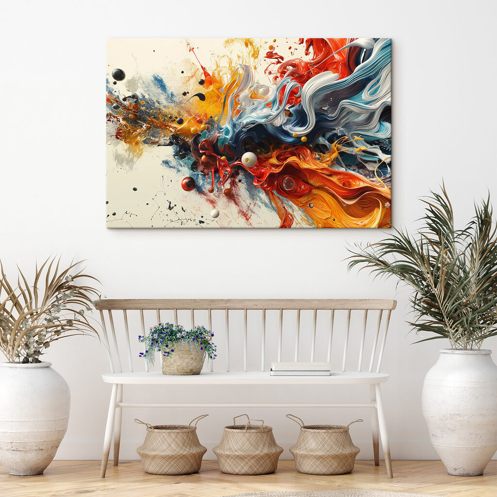 Wervelende kleuren en spatten — interieur 2