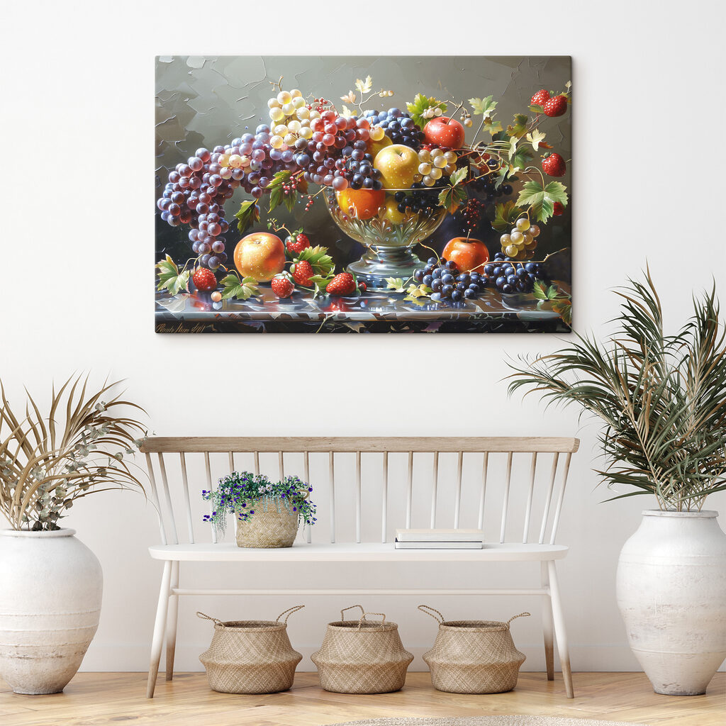Druiven in een fruitschaal — interieur 1