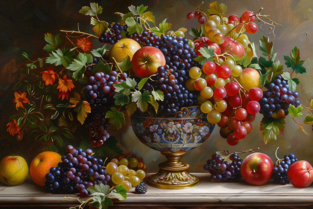 Een overvloed aan herfstfruit — volledig ontwerp