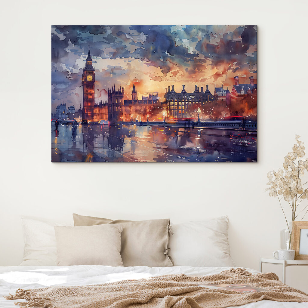 Londen in natte avondkleuren — interieur 1