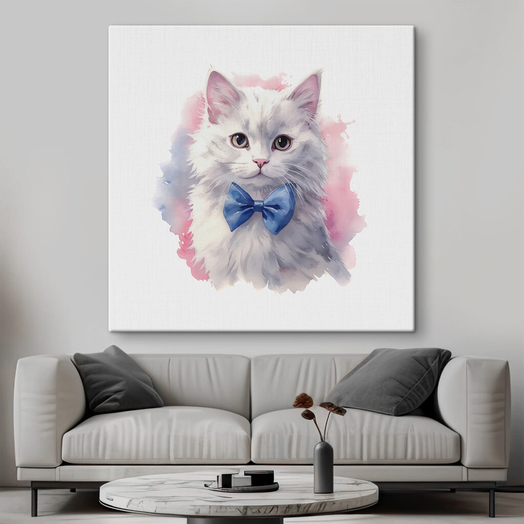 Een kat met vlinderdas — interieur 2