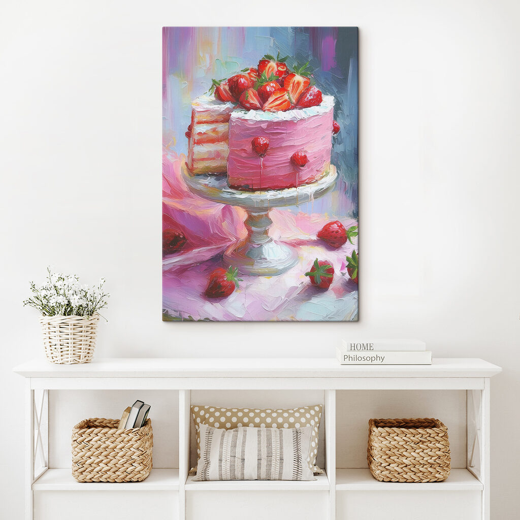 Aardbeientaart op een voet — interieur 2