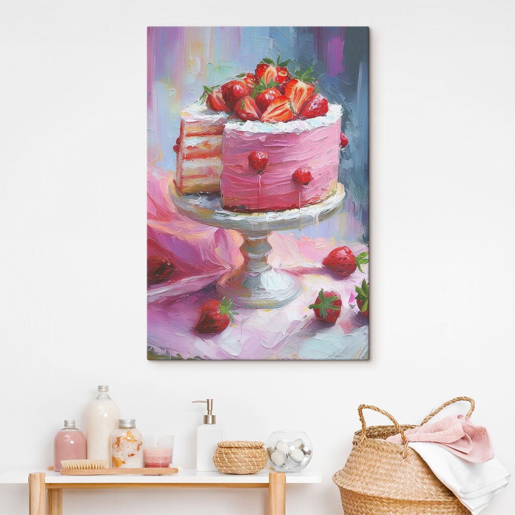 Aardbeientaart op een voet — interieur 1