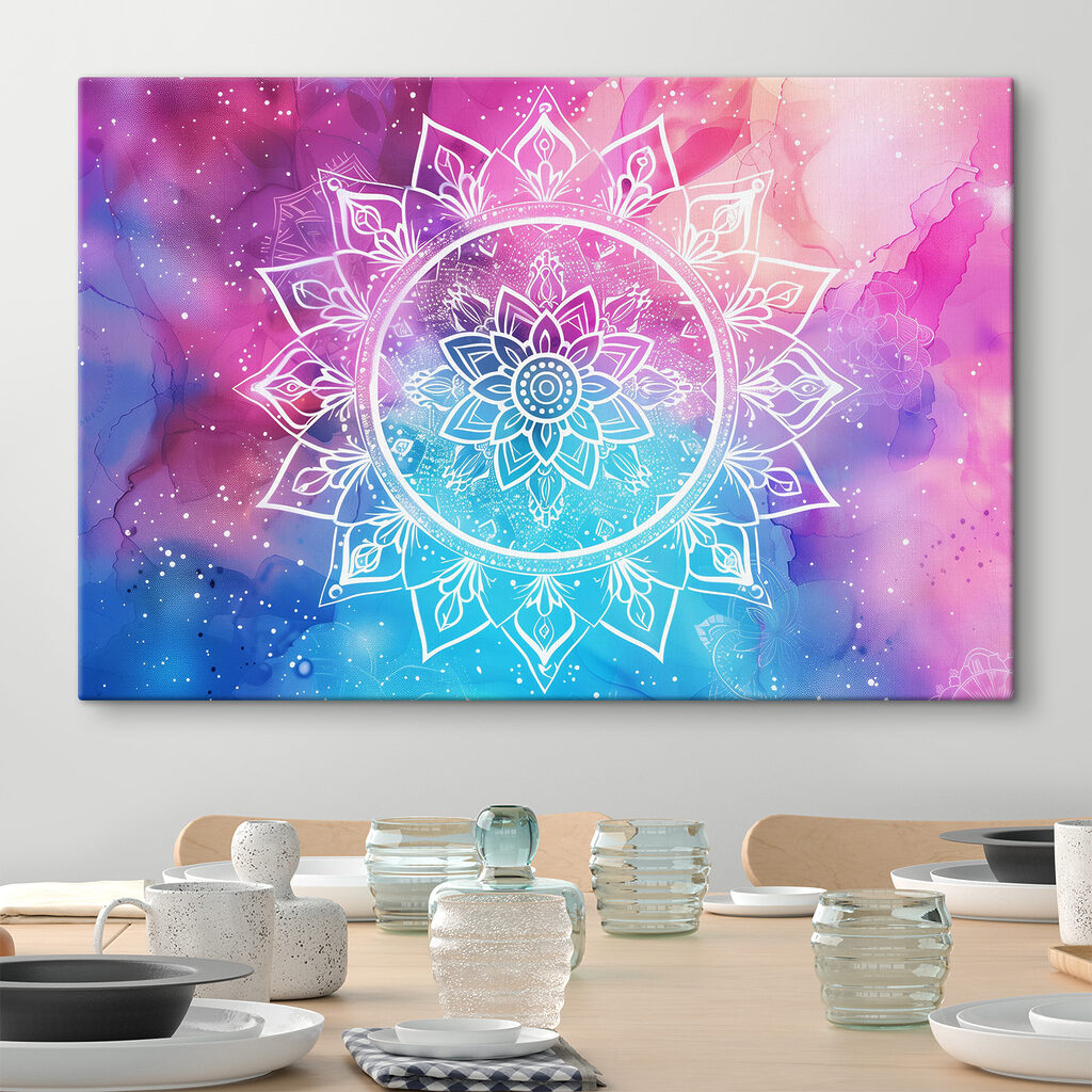 Mandala in roze sterrenlicht — interieur 1
