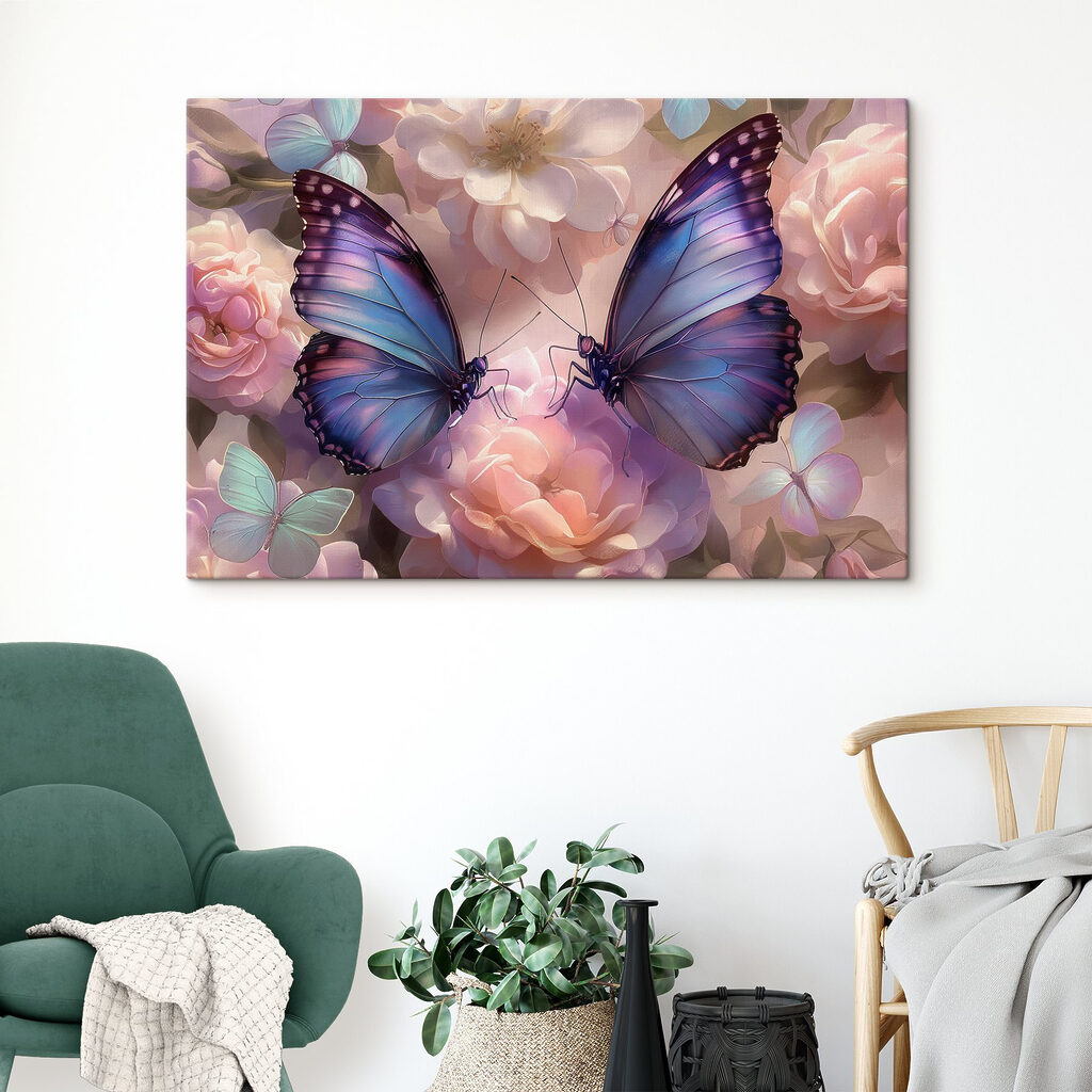 Paarse vleugels tussen rozen — interieur 3