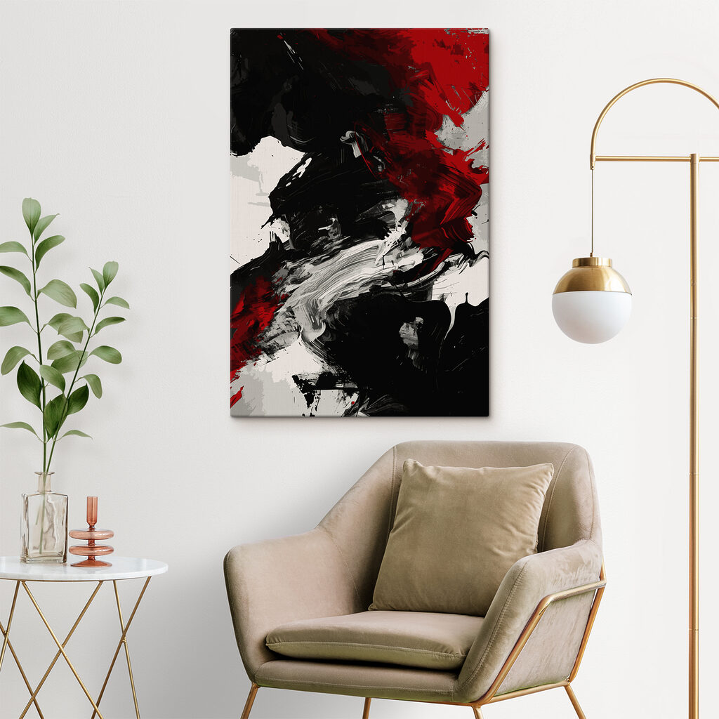 Rood ontmoet zwarte streken — interieur 1