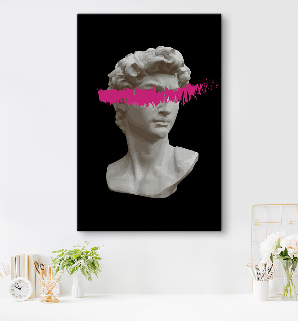 David achter een kleurstreep — interieur 2