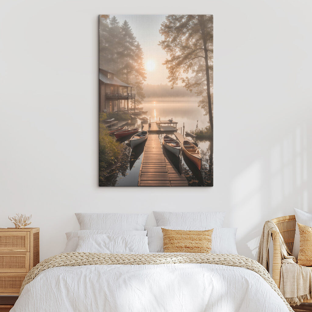 Een steiger in ochtendnevel — interieur 2