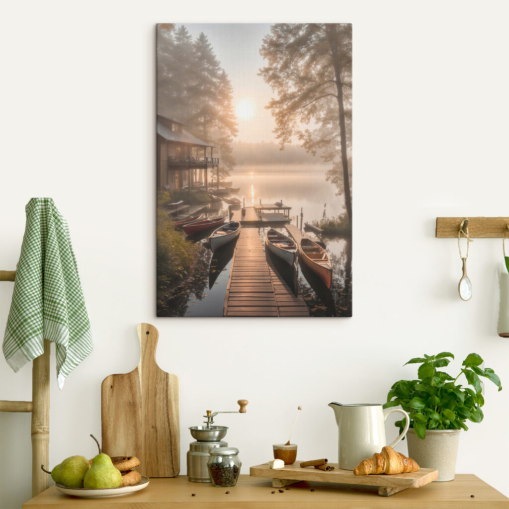 Een steiger in ochtendnevel — interieur 3