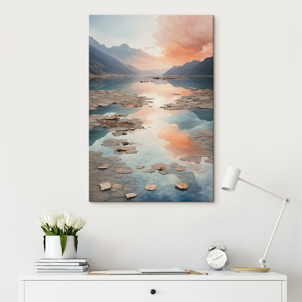 Bergen spiegelen de avond — interieur 1