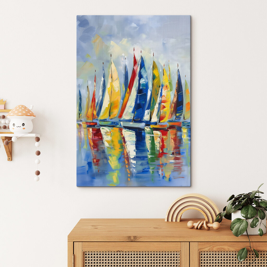 Zeilen spiegelen hun kleuren — interieur 1