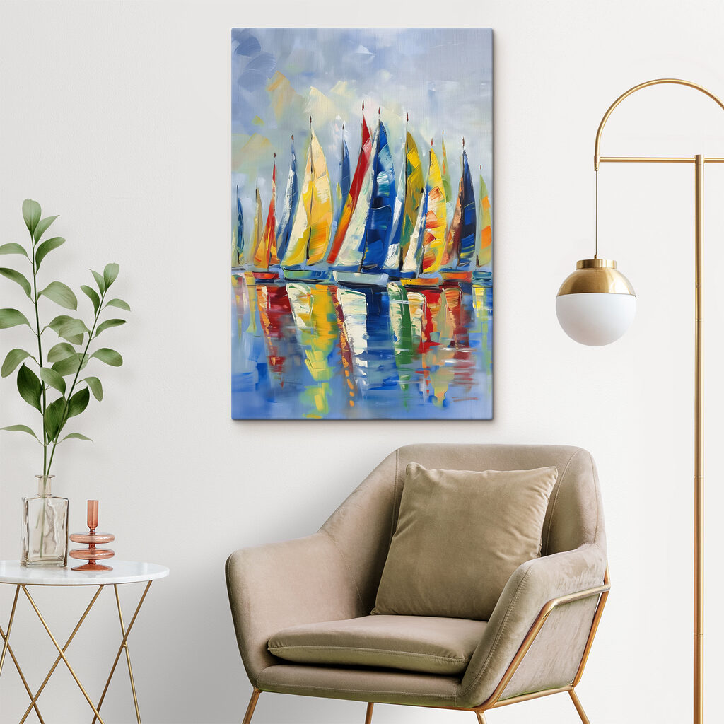 Zeilen spiegelen hun kleuren — interieur 3