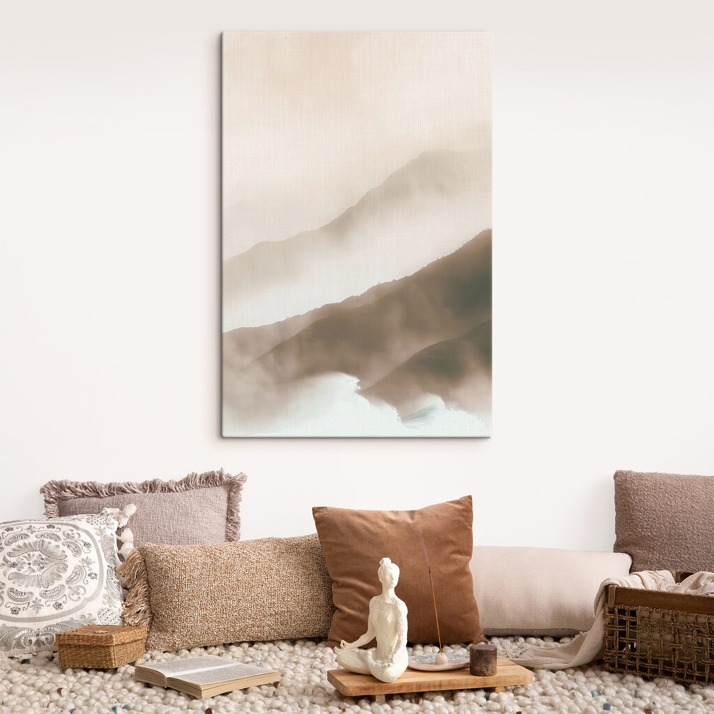 Bergen verdwijnen in mist — interieur 2