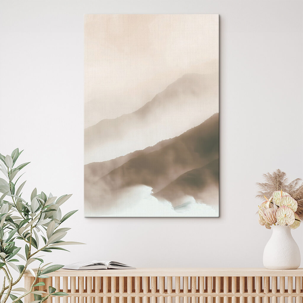 Bergen verdwijnen in mist — interieur 1