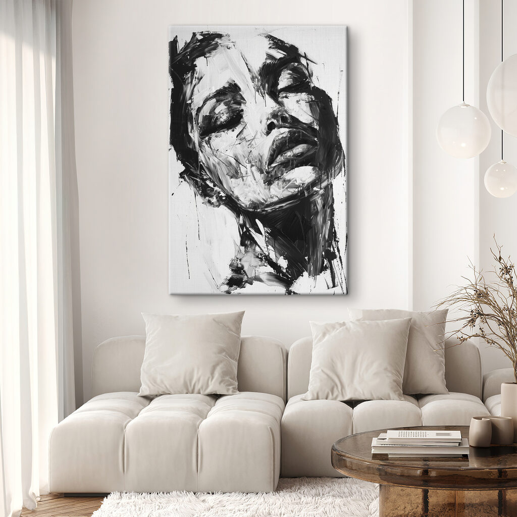 Haar gezicht in inktstreken — interieur 2