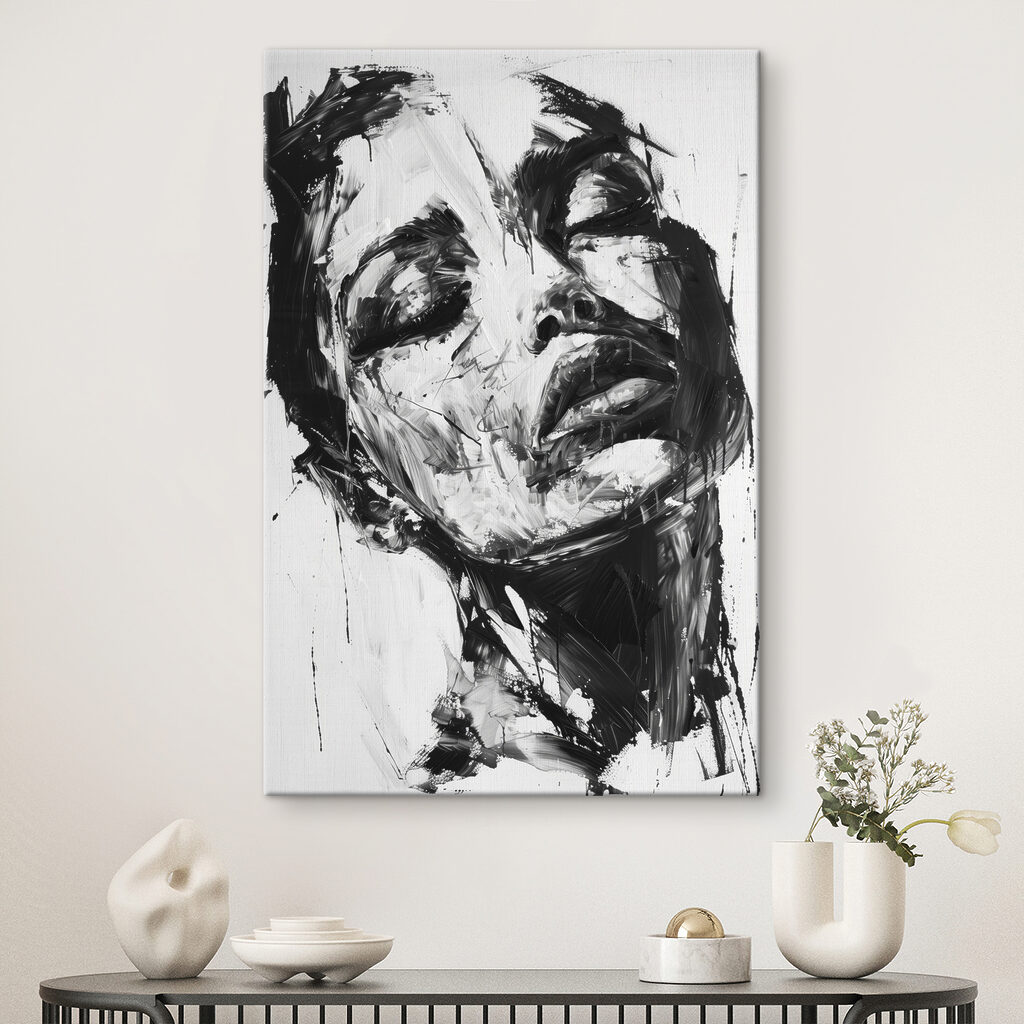 Haar gezicht in inktstreken — interieur 3