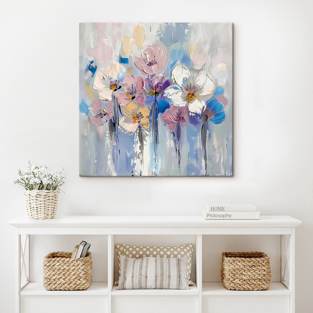 Bloemen in lichte verfbanen — interieur 2