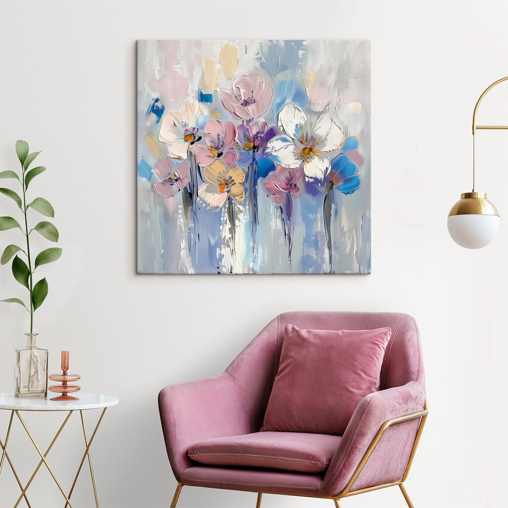 Bloemen in lichte verfbanen — interieur 3