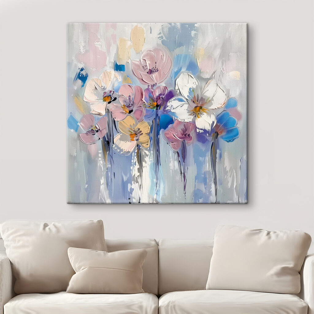 Bloemen in lichte verfbanen — interieur 4