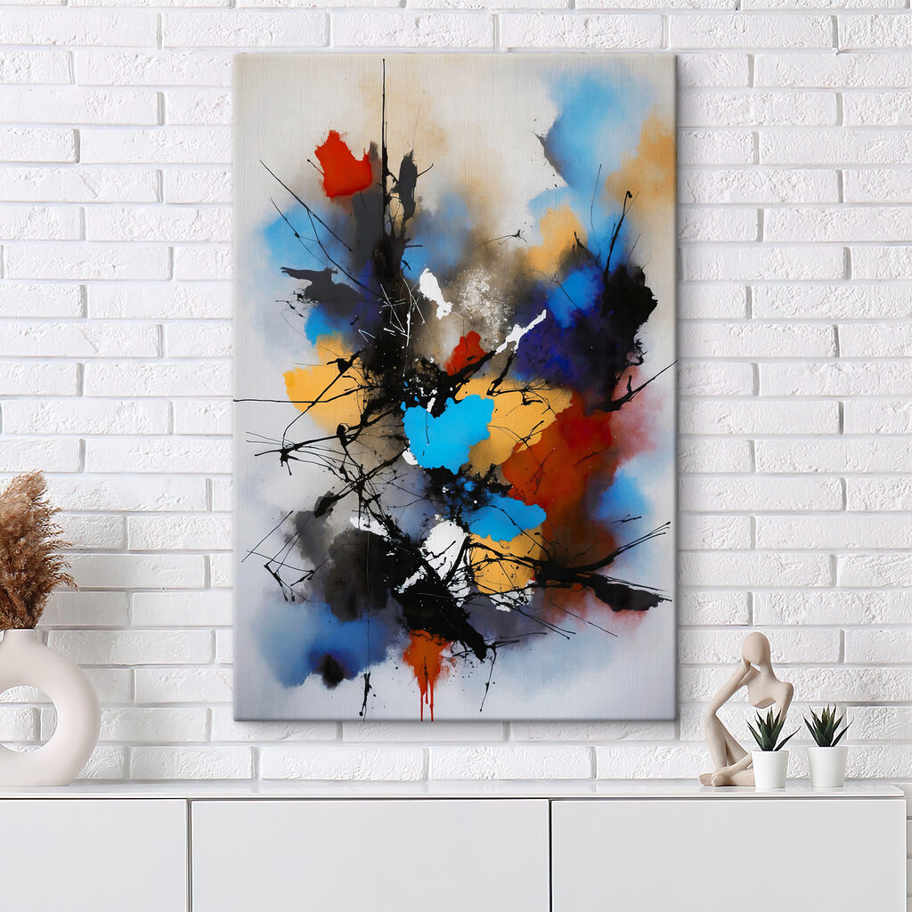 Kleurspatten rond zwarte takken — interieur 2