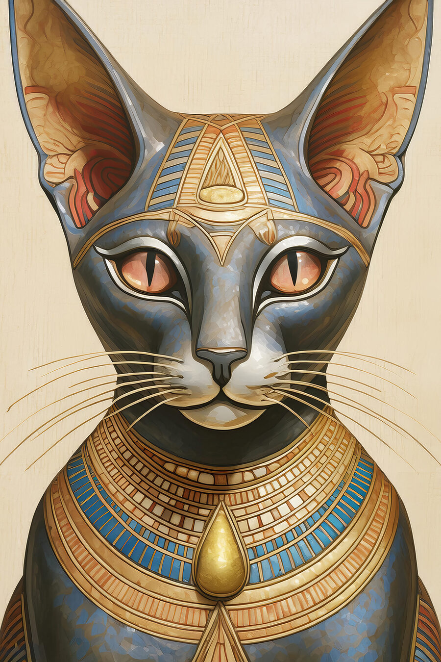 Kat met gouden kraag — volledig ontwerp