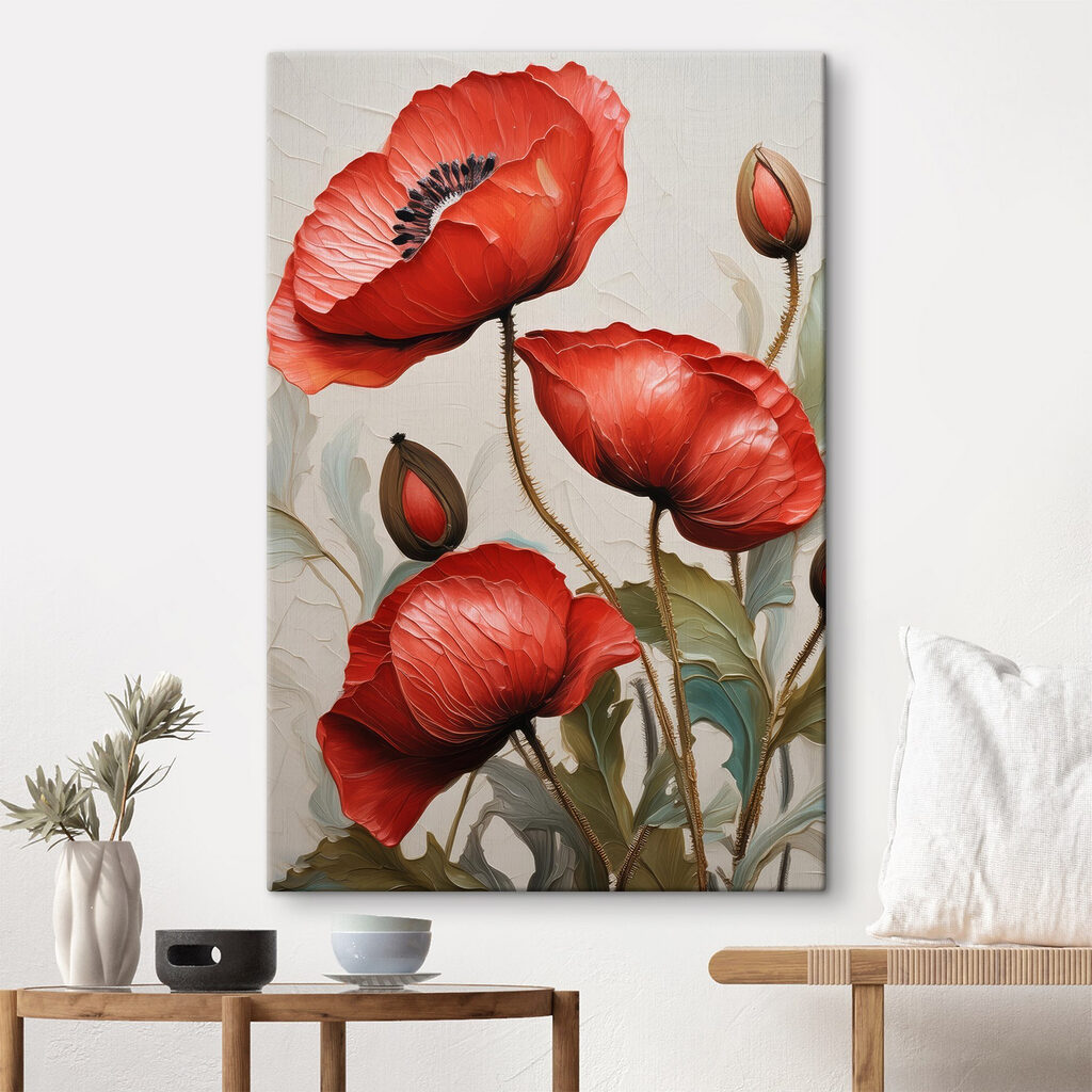 Klaprozen op slanke stelen — interieur 3