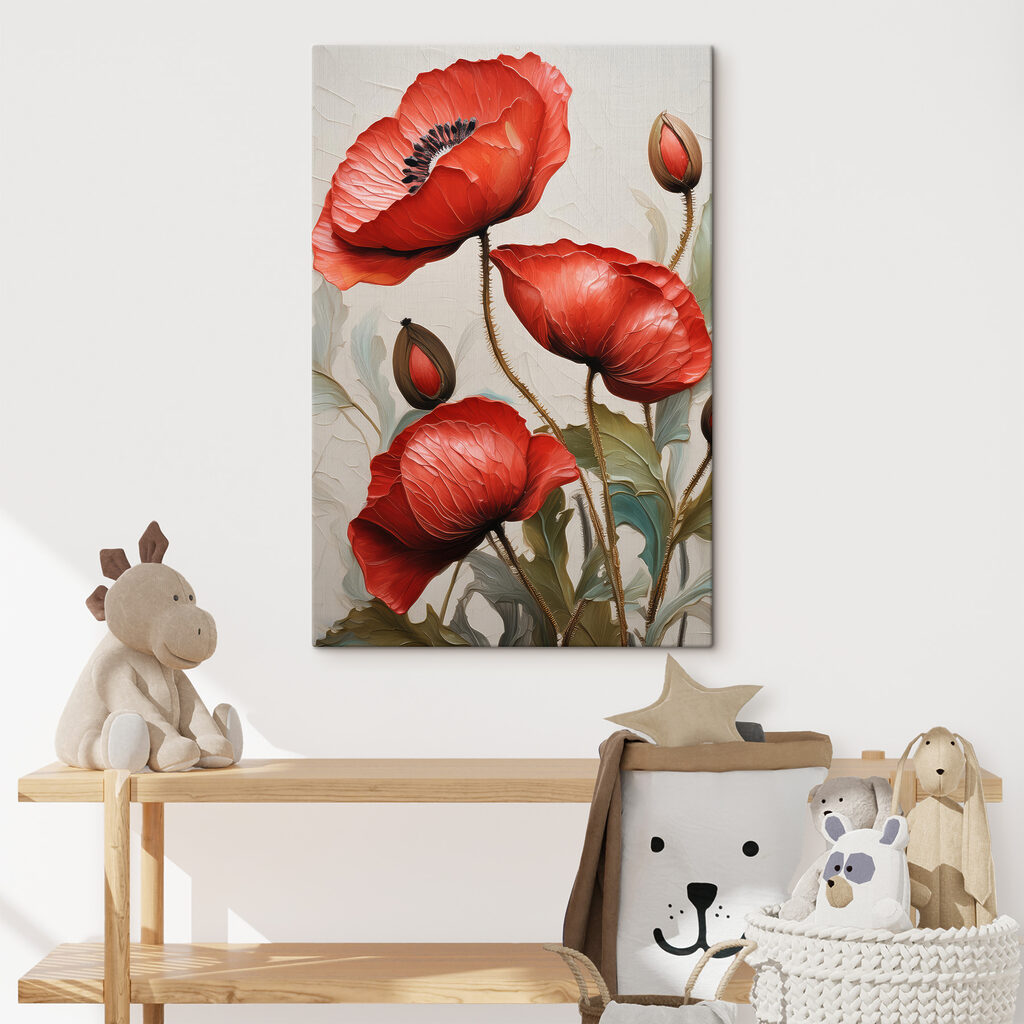 Klaprozen op slanke stelen — interieur 2