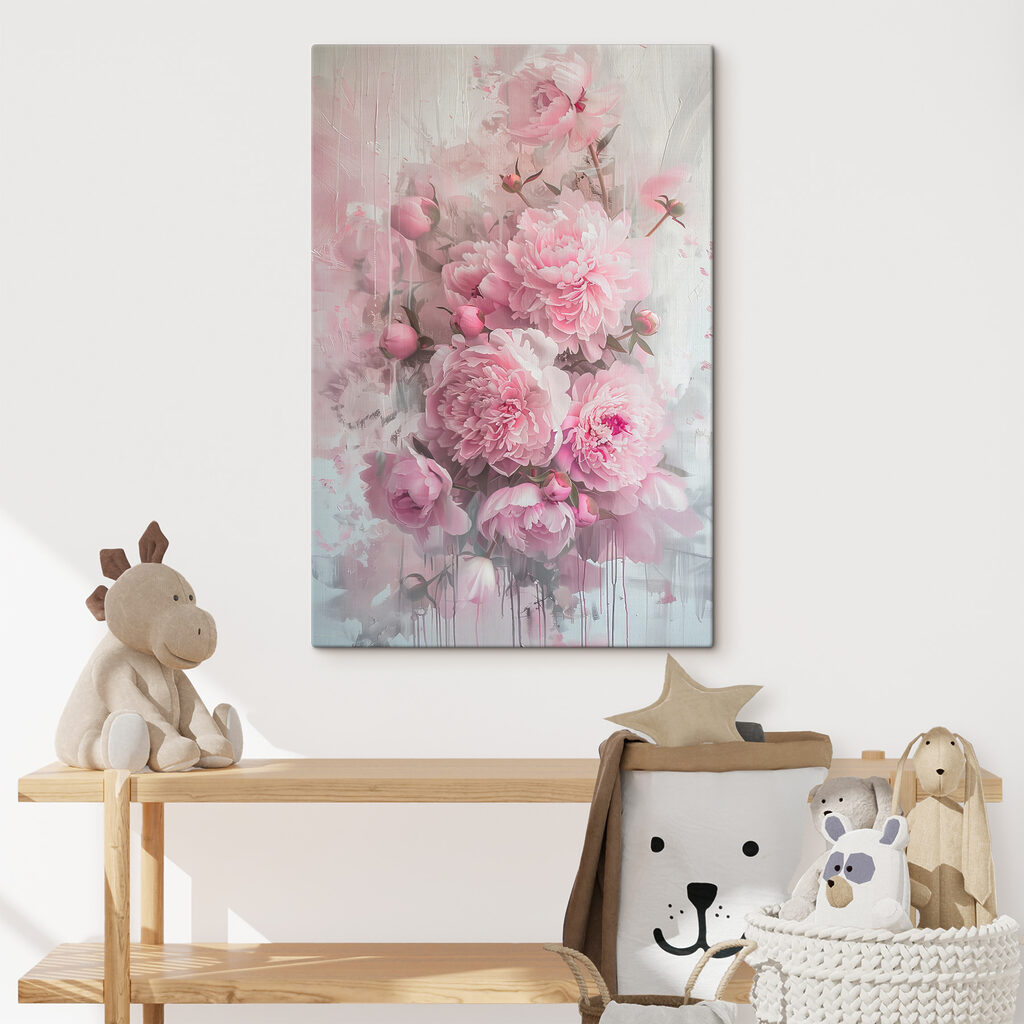 Pioenrozen in roze nevel — interieur 3