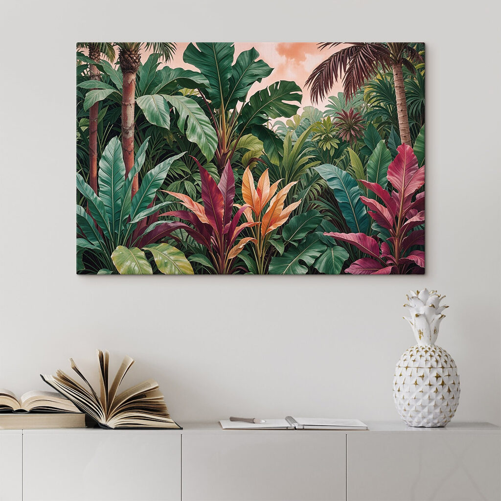 Een doorkijk door tropenbladeren — interieur 3