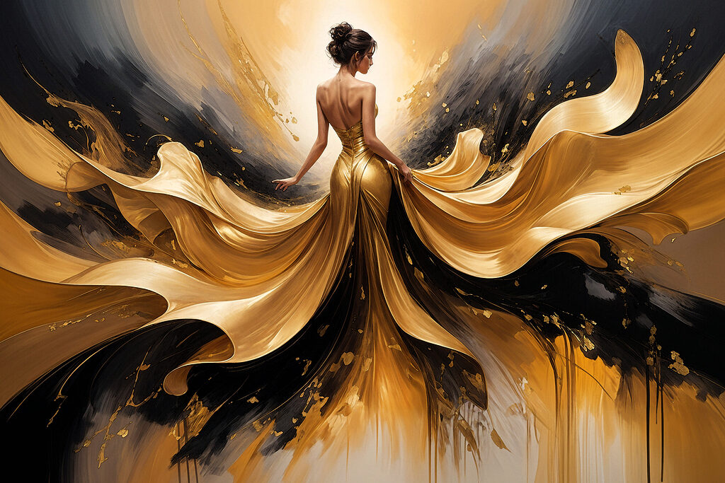 Elegante stroming in dramatische tinten — volledig ontwerp