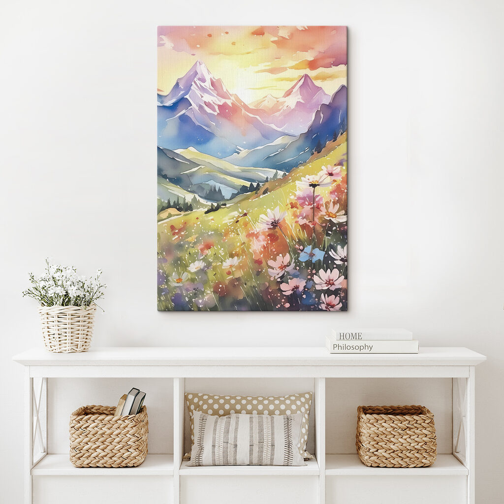 Bergweide onder roze pieken — interieur 2