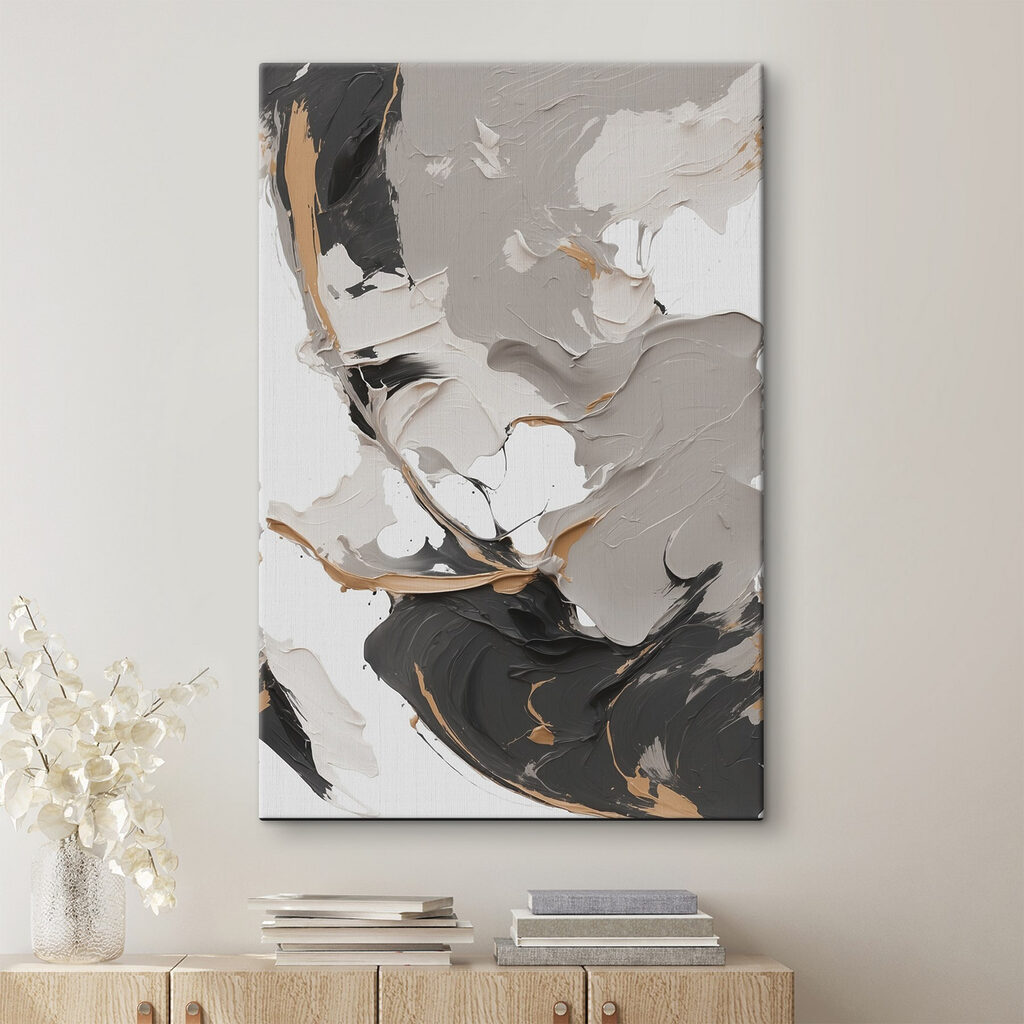 Abstracte wervelingen in aardetinten — interieur 4