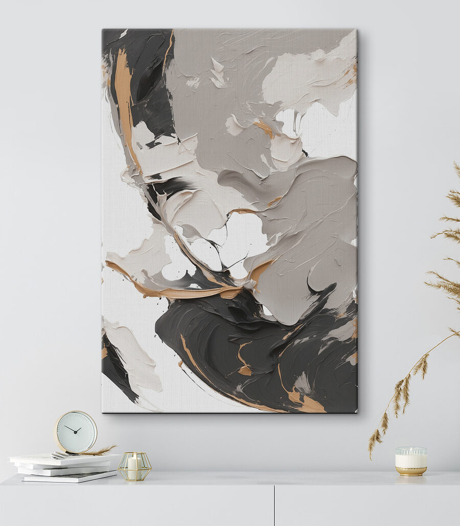 Abstracte wervelingen in aardetinten — interieur 2
